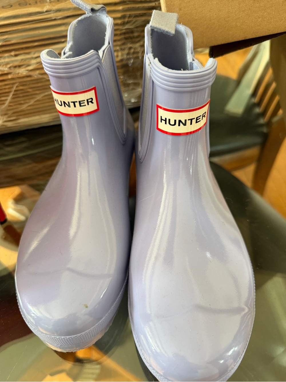 Hunter Chelsea Rain Boots in Light Lavender